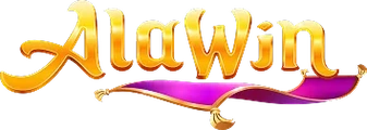 Alawin Casino – złote logo z fioletowym latającym dywanem